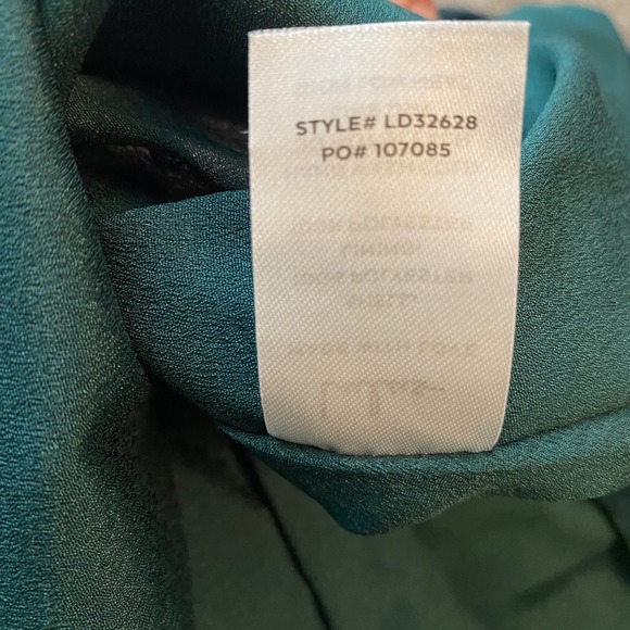 Lulus Wrapped Up In Love Emerald Green Satin Faux Wrap Dress Womens S - Picture 15 of 15